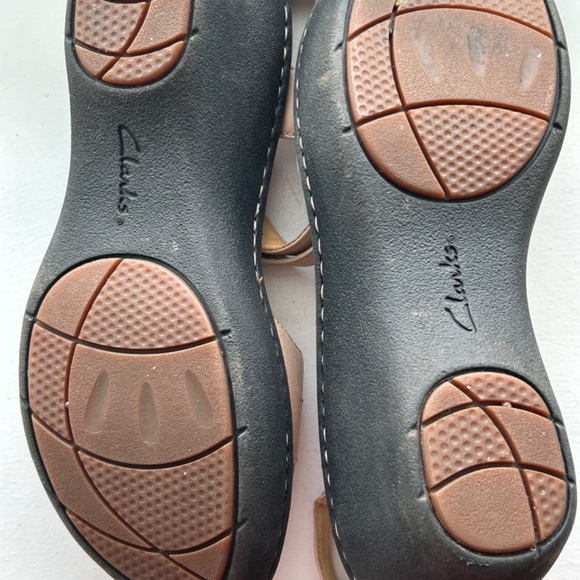 Clarks Un Dory Light Tan Leather wedge sandal - Picture 5 of 7